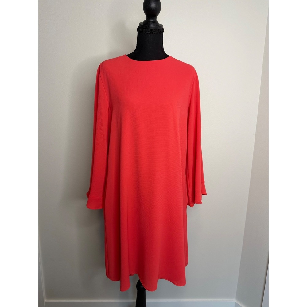 Maggy London Women's Pink Bell Sleeve‎ Shift Dress Size 6